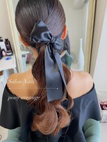 サロンナビ(Salon Navi)&nbsp;タイトポニー/結婚式ヘアセット/お呼ばれヘアセット