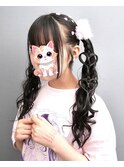 ツインハートヘアアレンジ☆推し活オタ活ヘアセットヘアメイク