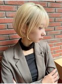 ブリーチカラー/ハイトーンホワイト/ショート/ボブ