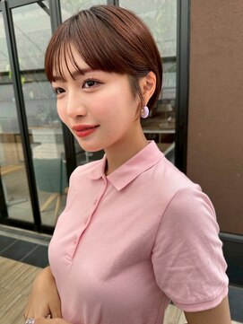 大人ガーリー/白髪前髪/ショートボブ/20代30代40代50代/仙台