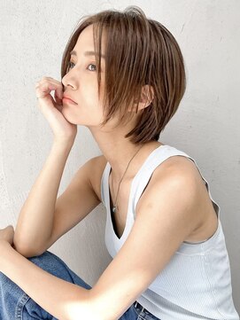 ギークス(GEEKS) 【GEEKS渋谷】大人ショートボブ/ハイライト/くびれヘア/20代30代