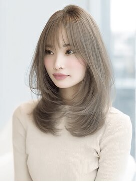 ダル 渋谷/表参道(DAL.) バタフライレイヤーロングレイヤーハイトーングレージュブリーチ