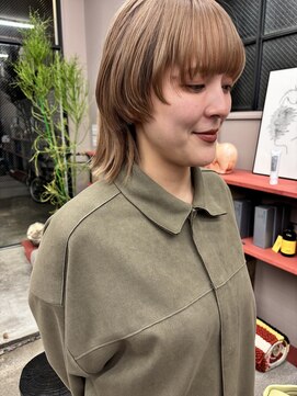 フェンヘアーアイス 中目黒(Fen.hair ici) 大人マッシュレイヤー◎小顔ダブルカラー透明感ベージュ