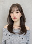 【ミディアム/レイヤーカット/前髪カット/顔周りカット/透明感】
