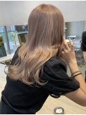 韓国ヘアヘーゼルモカラテミルクティーベージュグレージュカラー