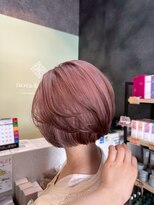 ノーヴァ バイ ボナ 前橋店(nova by bona) 【骨格補正】ピンクブラウンで朝ラク丸みボブ