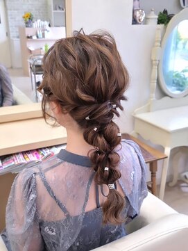 ヘアーズ 本店(HAIRZ) 《HAIRZ》平田☆編みおろしポニーアレンジ
