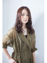 アトリエサニーデイ(atelier SUNNY DAY)&nbsp;レイヤーカット/パーマ/大きめウェーブ/ピンクブラウン/ロング