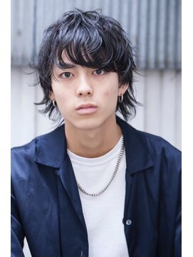 オースティン 門前仲町(AUSTIN) ツイストパーマ七三オールバックマッシュウルフスリークショート