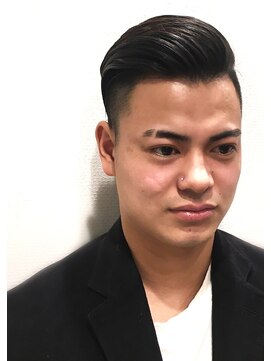 銀座マツナガ 浅草店 barberフェードカット 73オールバック ビジネスショート