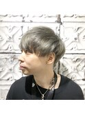 [prankster]明るめグレーのツーブロック　マッシュスタイル