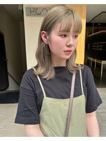 シィーム(cime) オリーブベージュ オリーブカラー ブリーチカラー