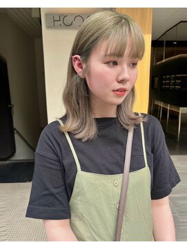 シィーム(cime) オリーブベージュ オリーブカラー ブリーチカラー