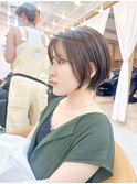 ☆エラ隠し小顔に見せるサイドバング付きショート　横浜