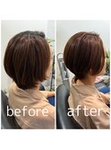 【ケアカラーコース】お客様施術事例
