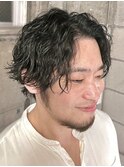 ツイストスパイラルパーマ波巻きスパイラルパーマツーブロック