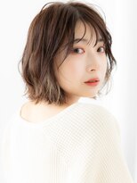 ドクターズ サロン ラブ(Dr's Salon LAB)&nbsp;くせ毛風で可愛い！外ハネくびれショートボブa古河20代30代40代