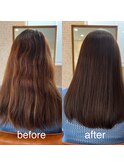 癖もカラーも落ち着かせる髪質改善ストレートカラー