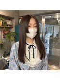 ハンコックみたいな前髪なし姫カット＊