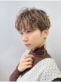 メンズライク/アッシュベージュ/マッシュパーマ