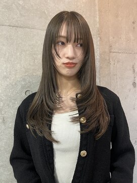 ナループロア ルームー(Nalu pu loa ROOMOO) レイヤーカット/シャギーレイヤー/オリーブアッシュカラー