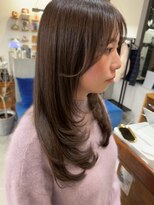 O 無造作レイヤー×くすみブラウン20代30代40代大人可愛いロング