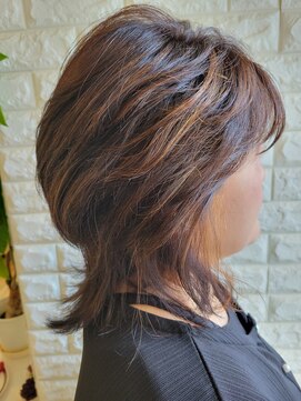 松本平太郎美容室 吉祥寺パートファイブ(PART5) ミディアムウルフ×イノアカラー×ハイライト