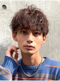 横浜西口シャドウパーマメンズマッシュウルフカットルーズパーマ
