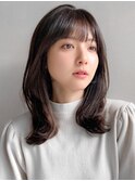 レイヤーカット艶感似合わせカットくびれヘア大人可愛い前髪