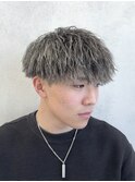 ツイストパーマ/ホワイトメッシュ/マッシュ
