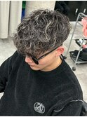 メッシュスペインカールパーマ/メンズ/刈り上げ/眉毛/ツイスト