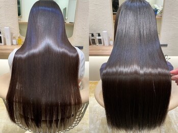 コーナー(CORNER)の写真/《髪質改善》【乾かすだけでサラツヤストレートになる美髪矯正】他店で断られたハイダメージや強い癖も◎