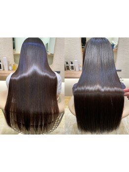 《髪質改善》【乾かすだけでサラツヤストレートになる美髪矯正】他店で断られたハイダメージや強い癖も◎