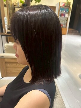 ヘアリゾート粋 リマ 銀座店(lima) 切りっぱなし/パープルブラウン/艶髪