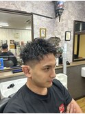 MEN’S HAIR/ブルーブラック/フェザーパーマ/ 印西　印西市