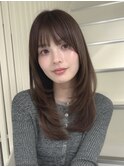 レイヤーカット 髪質改善 透明感カラー チョコレートカラー