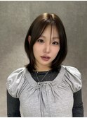 【韓国っぽい】ミディアムレイヤー！耳かけしても可愛い！
