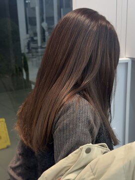 ビューブルー 亀戸錦糸町(VIEW BLUE) ◎小顔前髪顔まわりチョコレートブラウンレイヤーロング