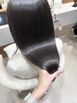 エンス 銀座(Ence) 韓国顔周り/スモーキーカラー/ダークブラウン/髪質改善//銀座