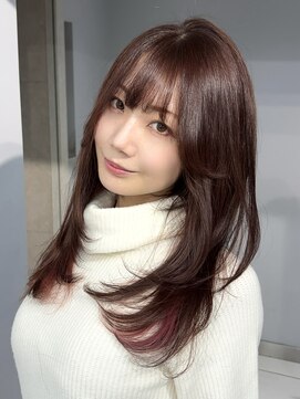 ヴェイン 渋谷(vain) インナーカラーレイヤーカットこなれ感カラーピクブラウン