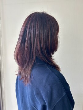 ケークリエイティブコード(K creative COrDE) ピンク×レッドカラーの大人ウルフ