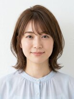 と和 巣鴨 ふんわり大人可愛いひし形ショート・マロンベージュ