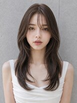 ユーフォリア 渋谷グランデ(Euphoria SHIBUYA GRANDE)&nbsp;シースルーバングレイヤーカットヘーゼルベージュ前髪カット