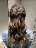 パーティヘア &nbsp;ヘアアレンジ &nbsp;ハーフアップ 参列ヘア