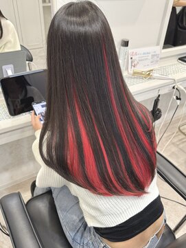 フリーダムガーデン 岡山駅前店(freedom garden) 10代20代色気抜群ロングレイヤー&インナー/ブラック&レッド