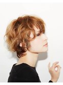 【NiL】ゆるウェーブ　ベージュアッシュ　　×　ショートパーマ