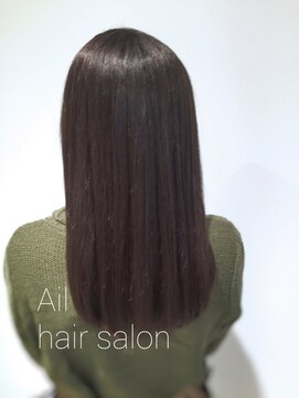 エイル(Ail) Ail style暗髪グレージュロブ！バレイヤージュノーブルショート