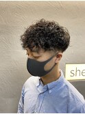 クシャッとスタイリングが簡単♪メンズスパイラルパーマ☆