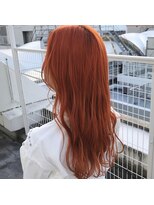 グリード ヘアー(GREED hair) ブリーチとオレンジとロングヘアー