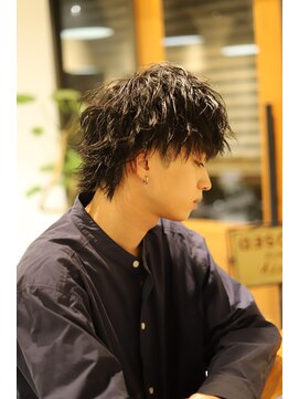 フリーク バーバーショップ 都島店(FREAK BARBER SHOP) 韓国風モテ波打ちツイストスパイラルマッシュウルフ